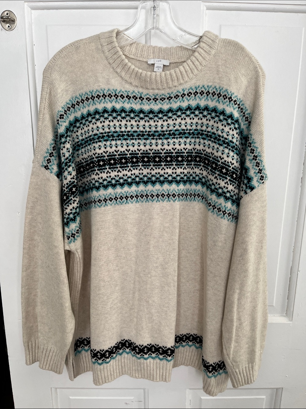 J.Jill XL Oversized Style Pullover Sweater Fair Isle